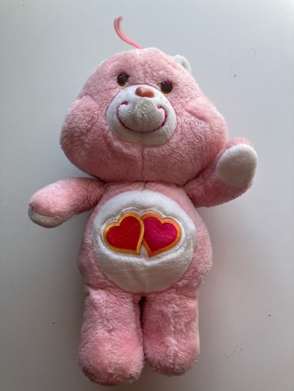 Care Bears Vintage 1983 Love A lot Bear Plush Pink Hearts Kenner Stuffed Toy 13โ - Picture 2 of 9